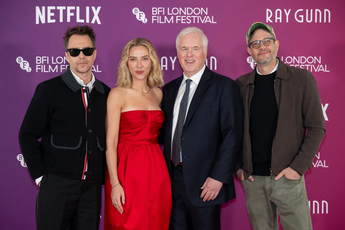 johansson, rockwell, bird honor giacchino at ray gunn premiere